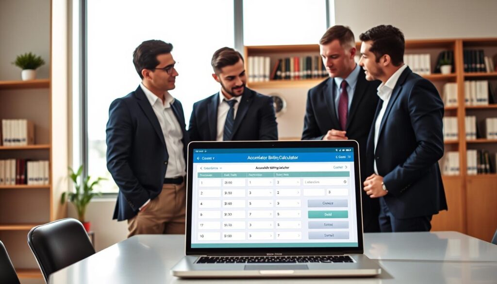 how to use accumulator calculator