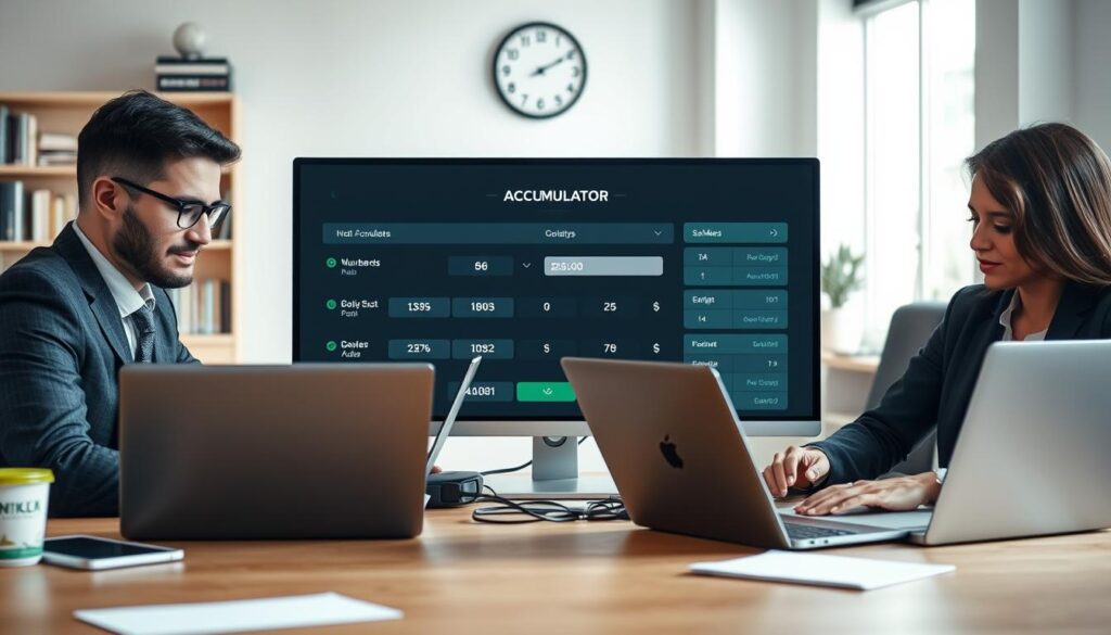 how to use accumulator calculator