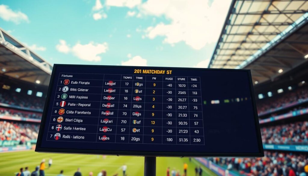 matchday schedule matchday schedule